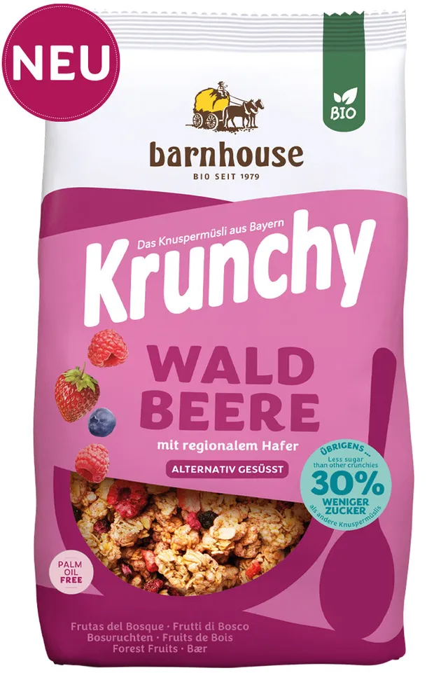 barnhouse-krunchy-waldbeere-weniger-zucker-bio-knusperm-sli image 1