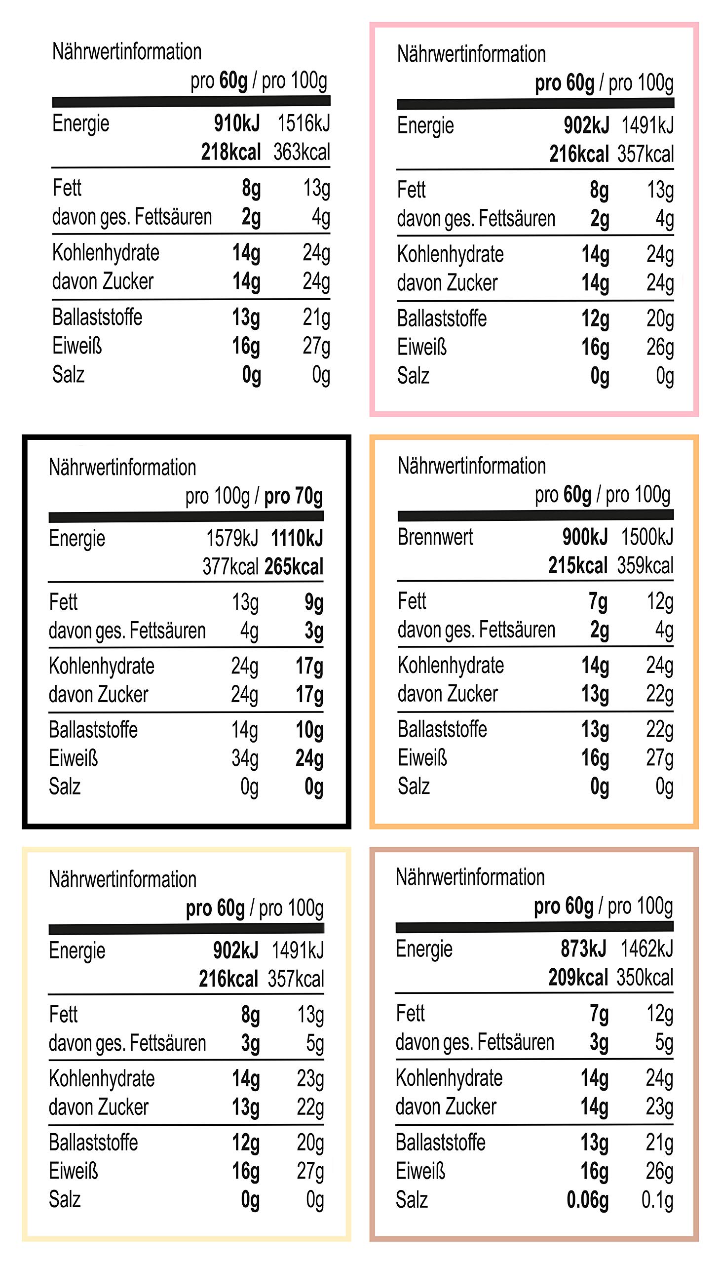seitenbacher-probierbox-6-protein-riegel-5x60g-1x70g-glutenfrei image 2