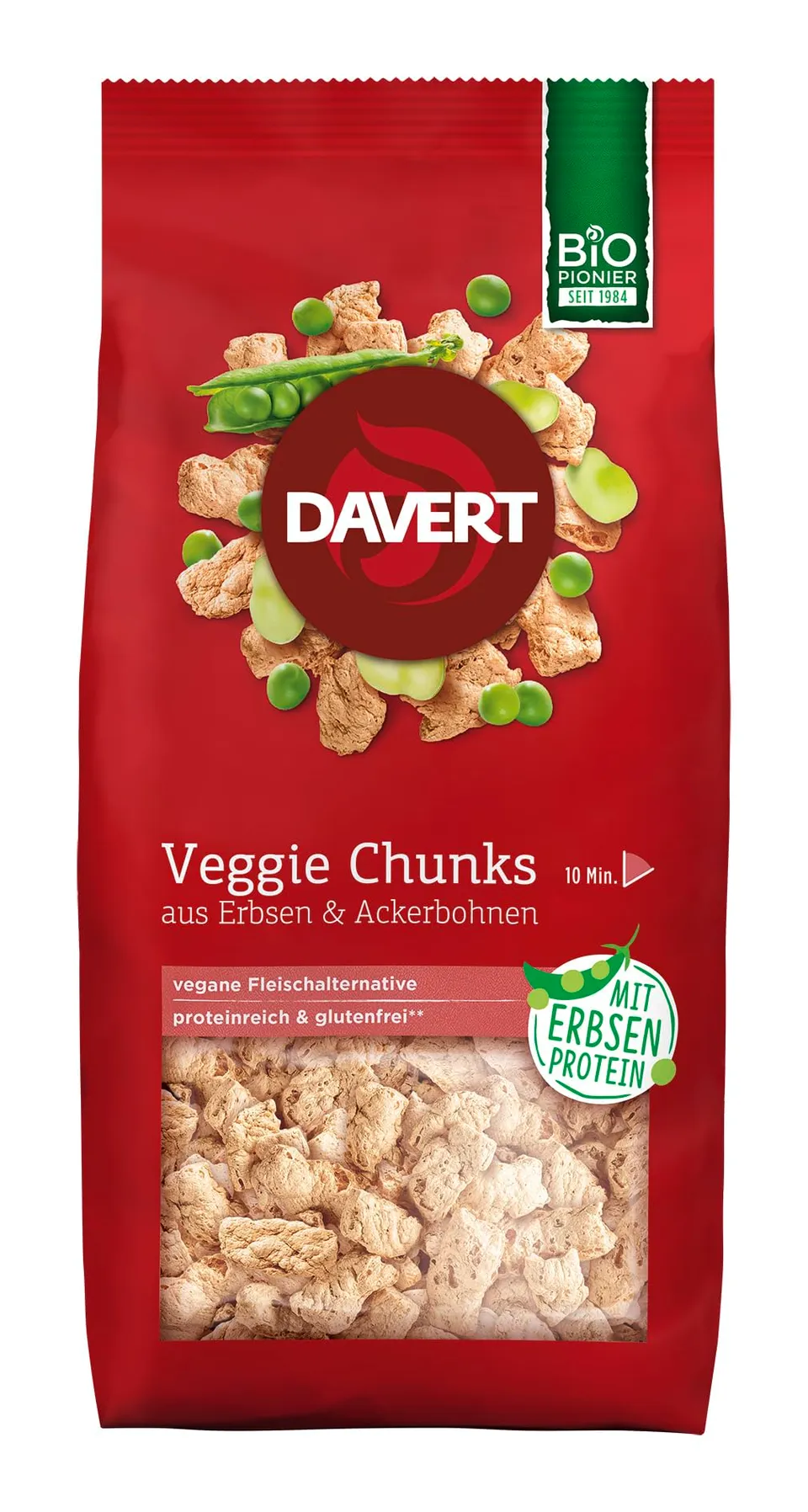 davert-veggie-chunks-erbsen-und-ackerbohnen-100g image 1