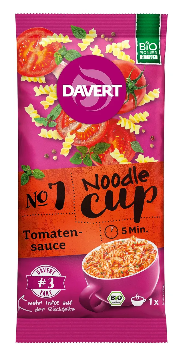 davert-bio-noodle-cup-tomatensauce-vegan-portionsbecher image 1