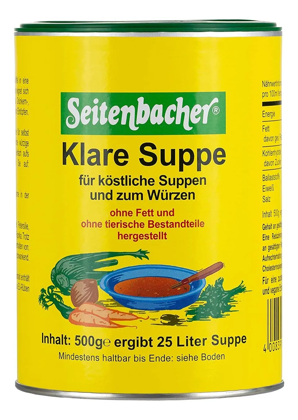 seitenbacher-klare-suppe-gem-sebr-he-allrounder-ohne-fett-1x500-g image 1