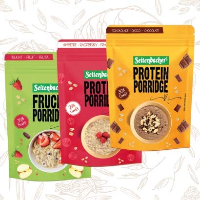 seitenbacher-testpaket-protein-porridge-schokolade-himbeere-frucht-3x500g image 1