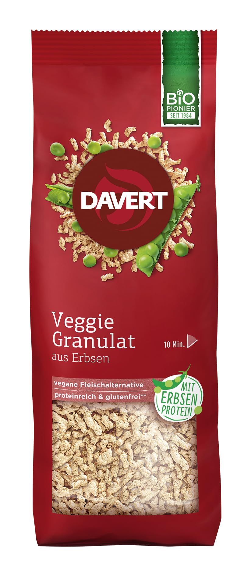 davert-veggie-granulat-aus-erbsenprotein-bio-100-g image 1