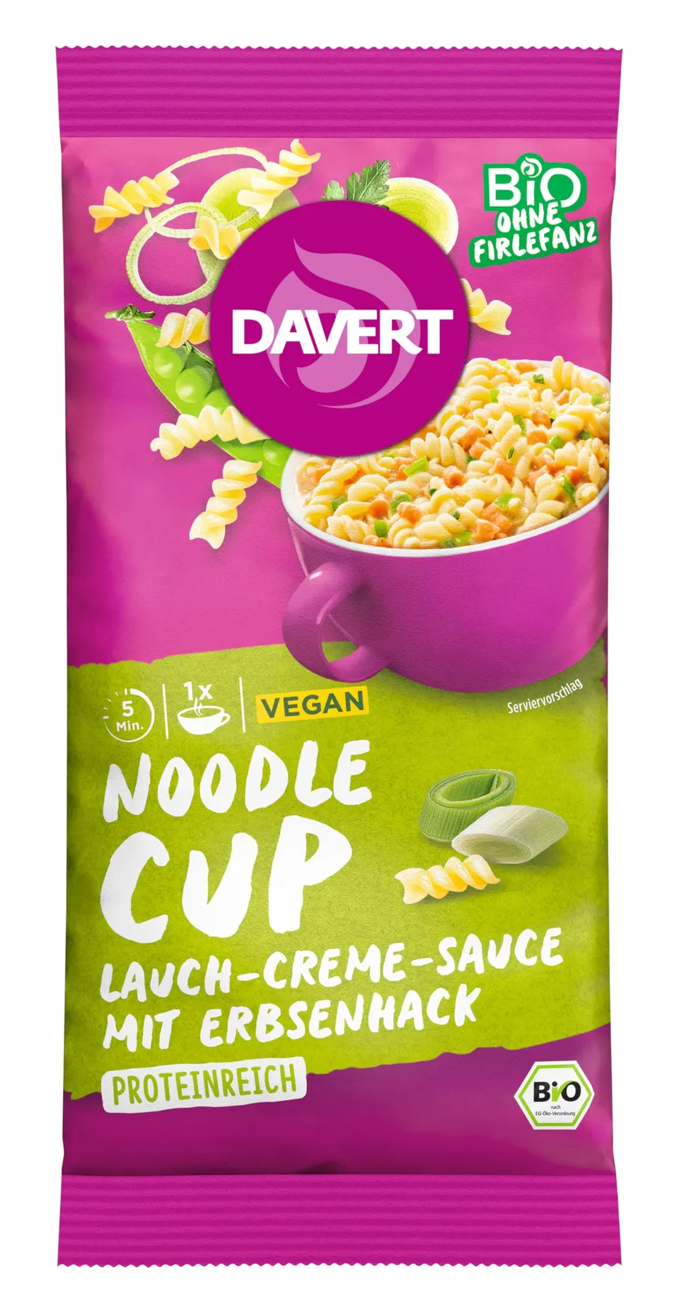 davert-noodle-cup-lauch-creme-sauce-mit-erbsen-hack-vegan-58-g image 1