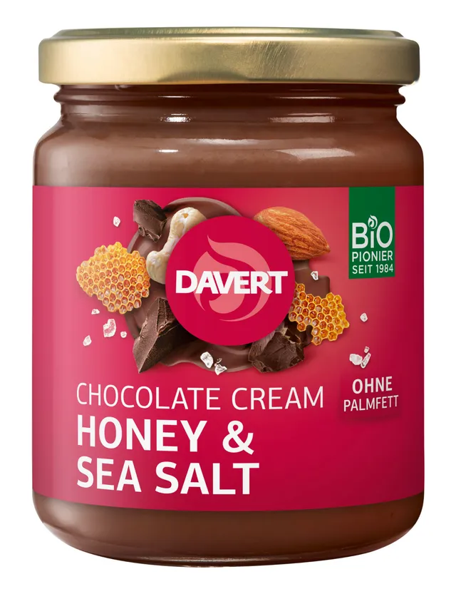 davert-bio-chocolate-cream-honey-sea-salt-nuss-schoko-aufstrich-250-g image 1