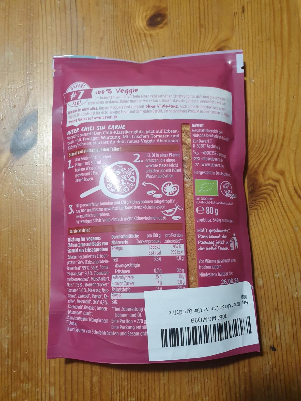 Endlich schnelles veganes Chili