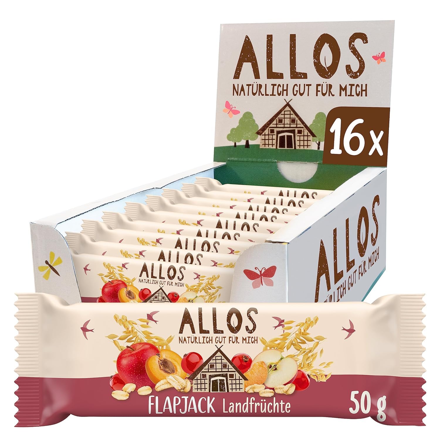 allos-hafer-flapjack-landfr-chte-bio-riegel-16-x-50-g image 1