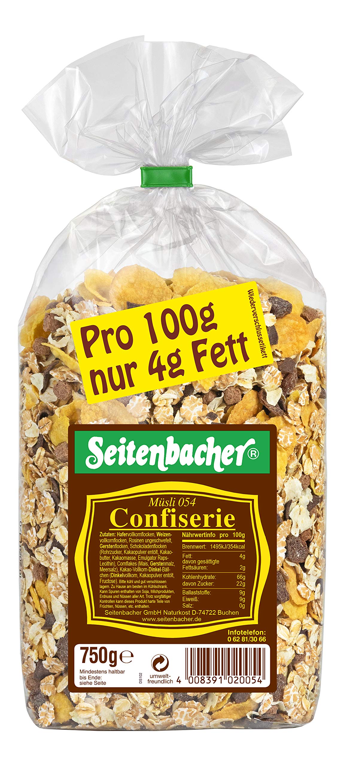 seitenbacher-m-sli-confiserie-054-schoko-vollkorn-m-sli-750g image 1