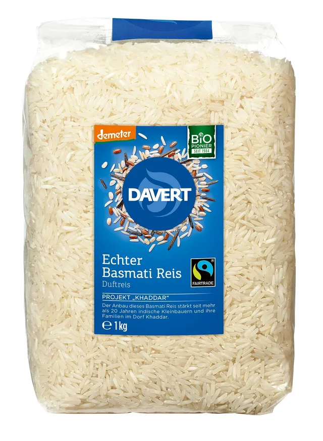 davert-demeter-echter-basmati-reis-wei-fairtrade-1-kg image 1
