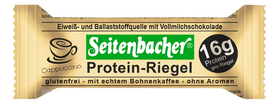 seitenbacher-protein-riegel-cappuccino-60g-16g-protein-glutenfrei-glycerinfrei image 1