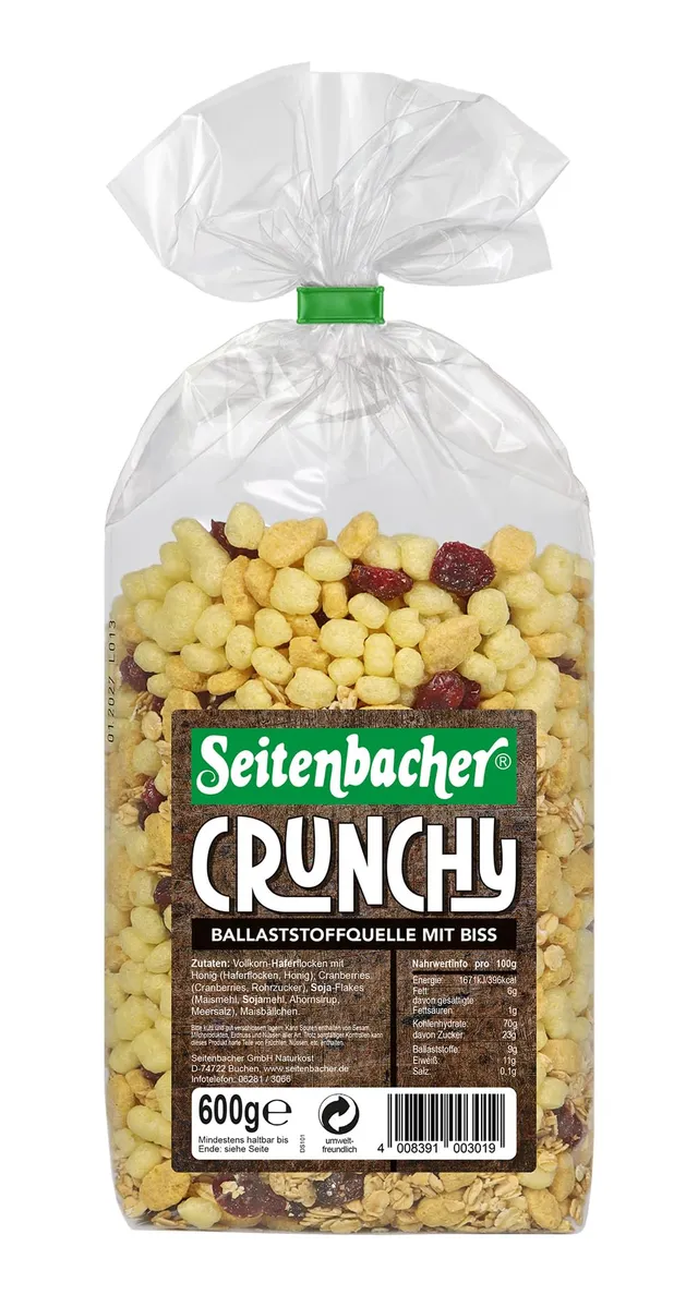 seitenbacher-crunchy-m-sli-hafer-honig-cranberries-600g image 1