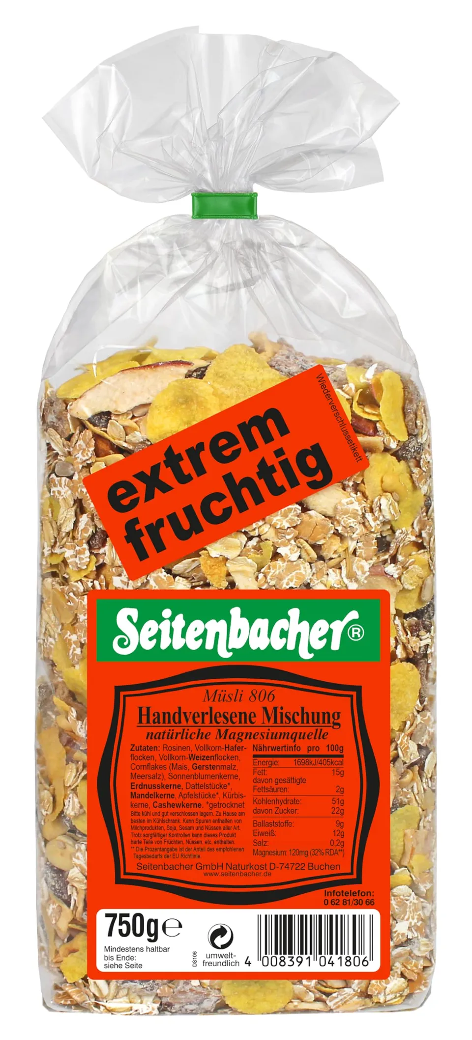 seitenbacher-m-sli-handverlesene-mischung-806-vollkorn-m-sli-3er-pack-3-x-750g image 1
