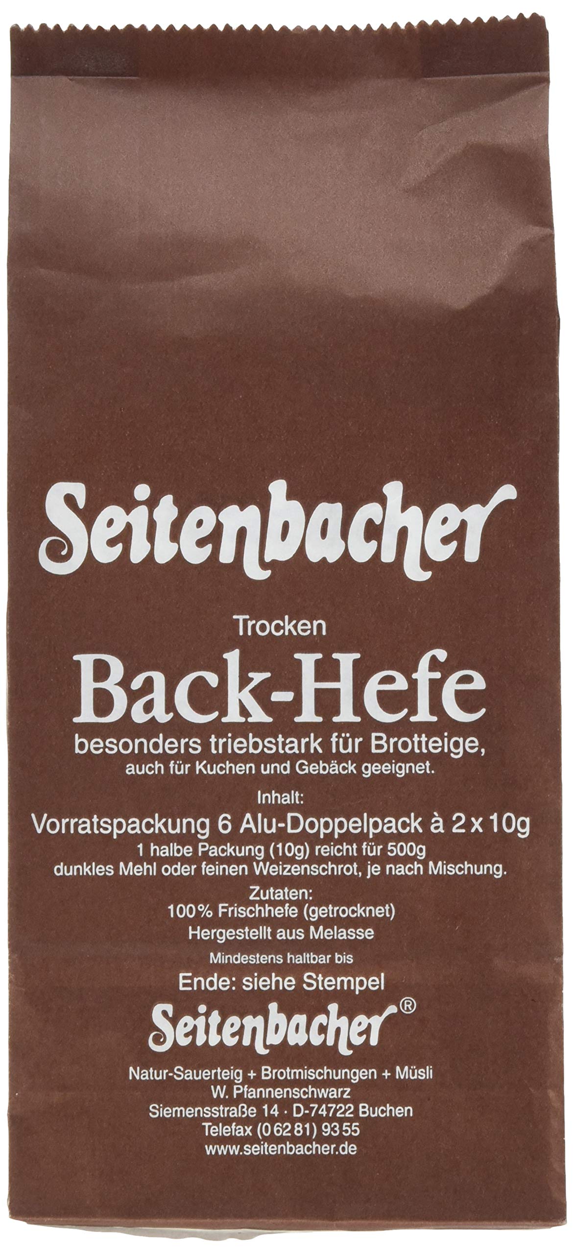 seitenbacher-hefe-trocken-vorratspack-6-x-20-g-120-g image 1