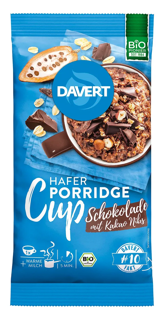 davert-bio-porridge-cup-schokolade-kakao-nibs-bioland-65g image 1