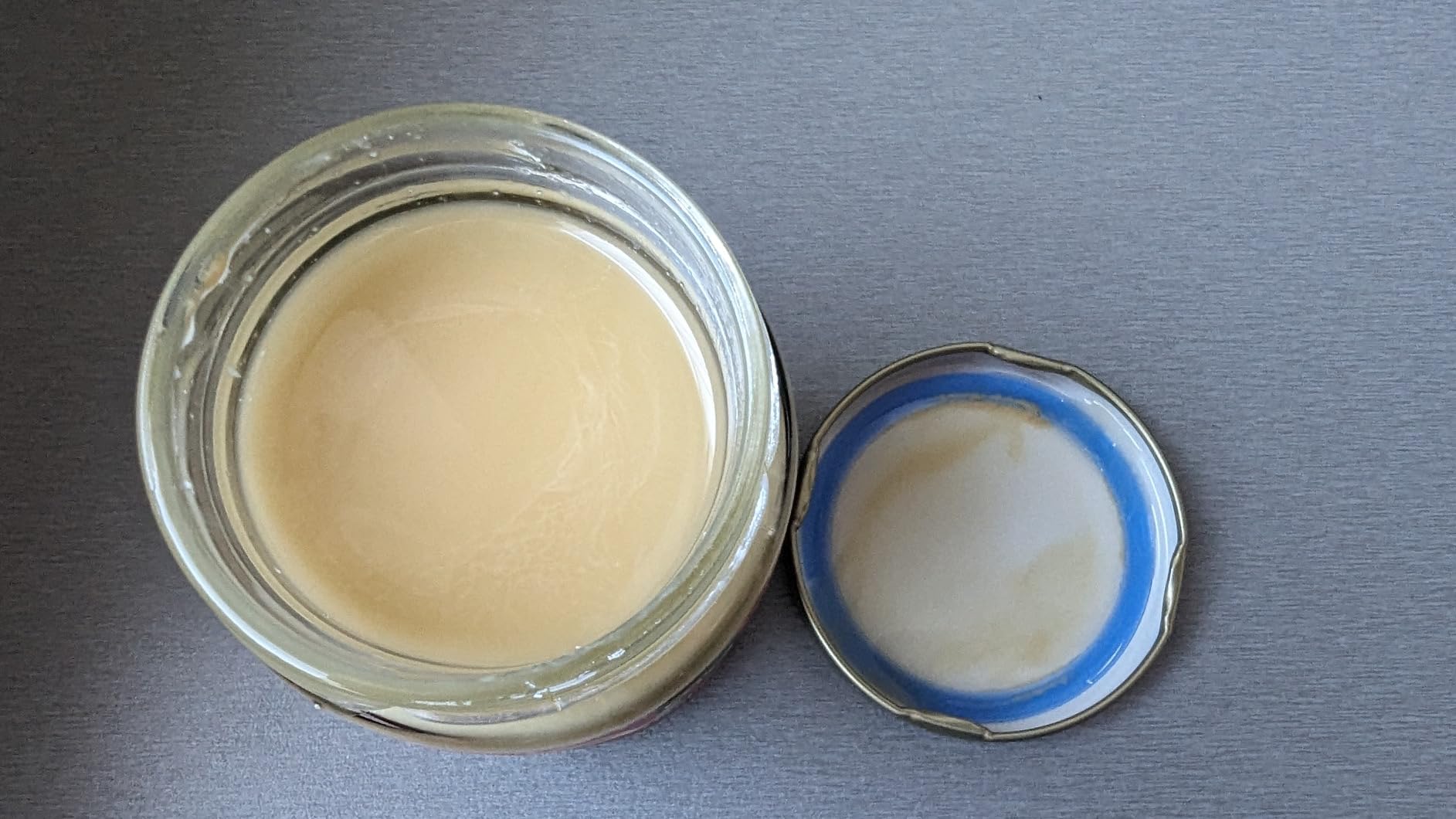 Geschmack gut, Glas halb ölig