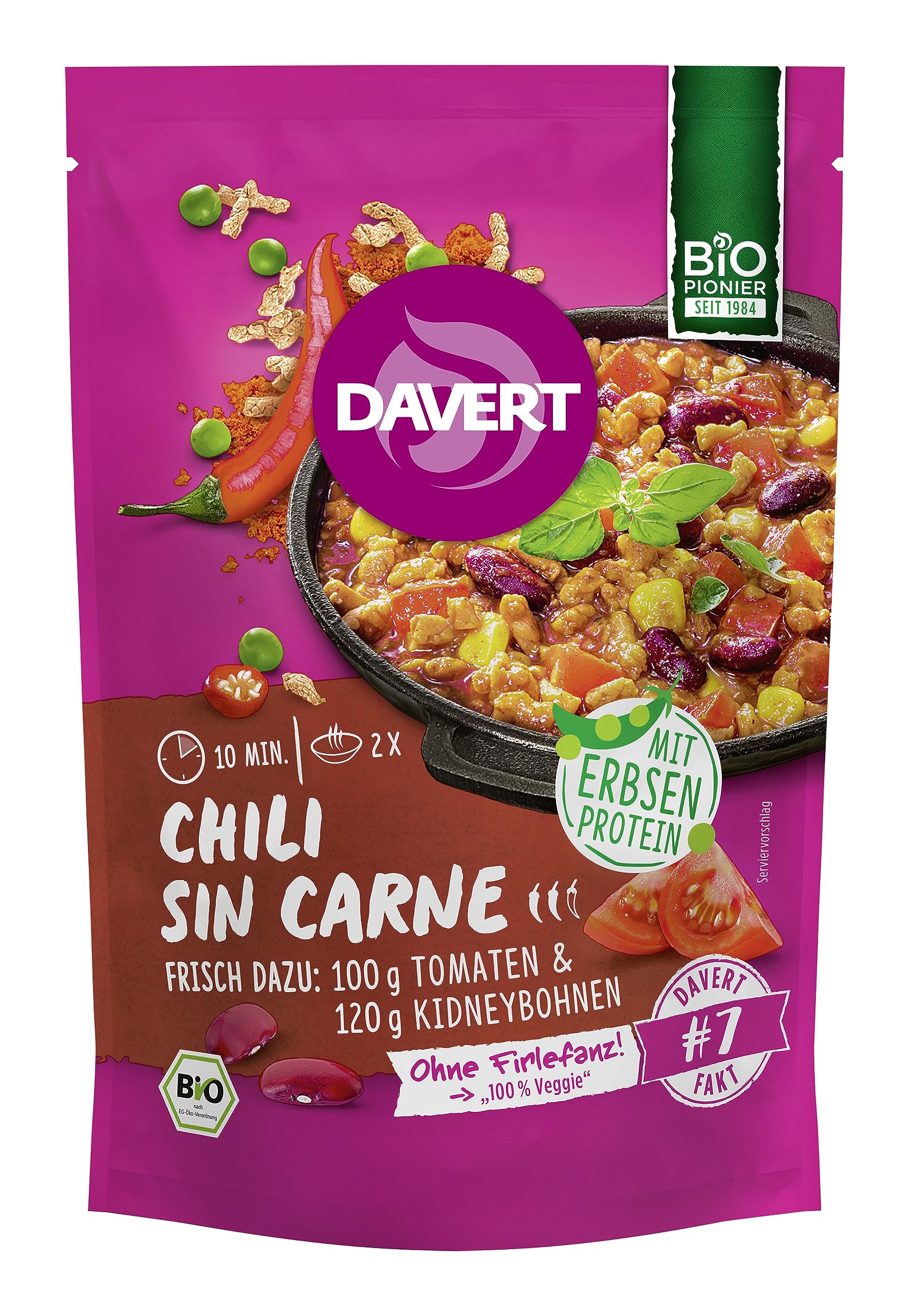 davert-chili-sin-carne-mit-erbsenprotein-80g-trockenmischung image 1