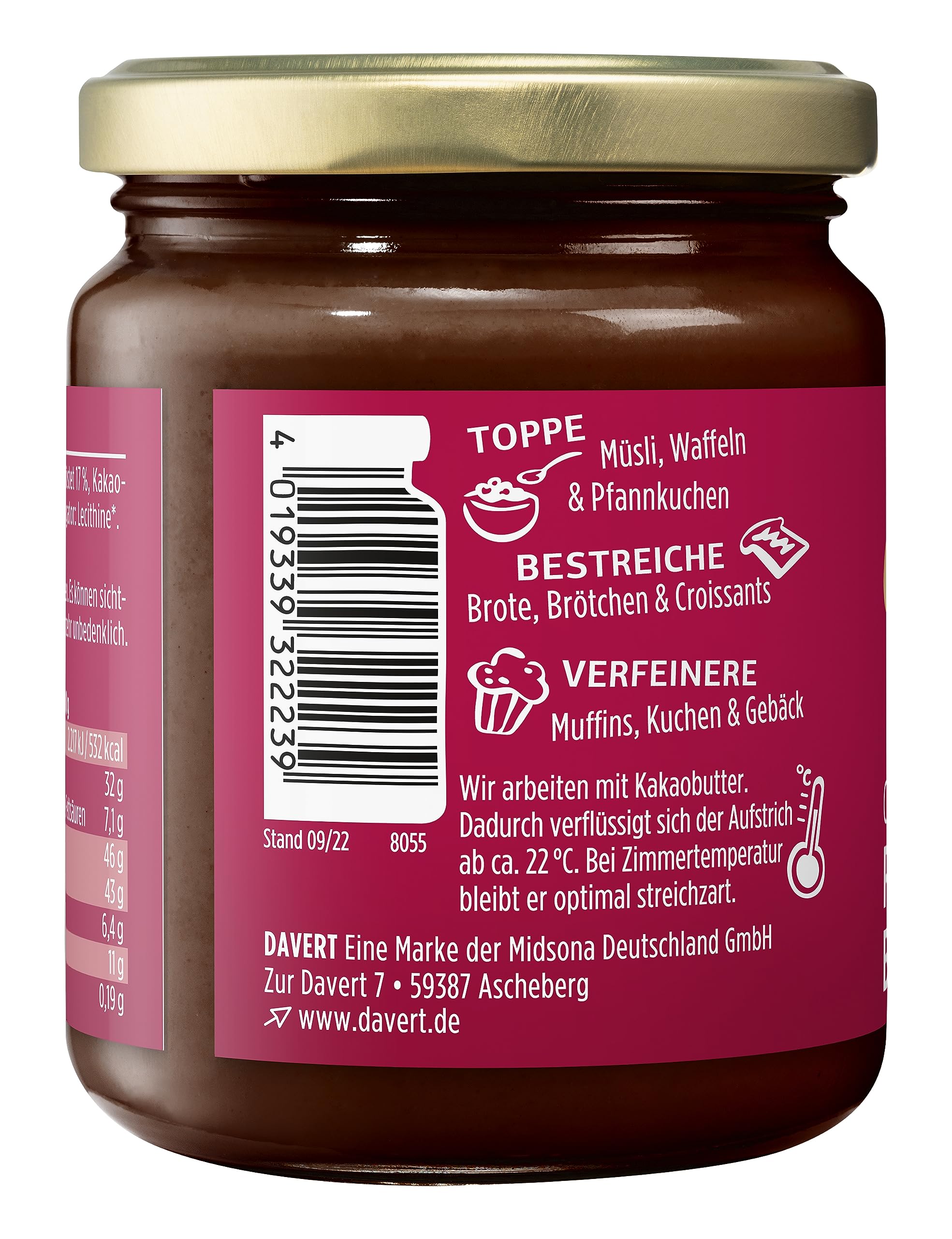 davert-chocolate-cream-peanut-butter-bio-schoko-erdnuss-250-g image 3