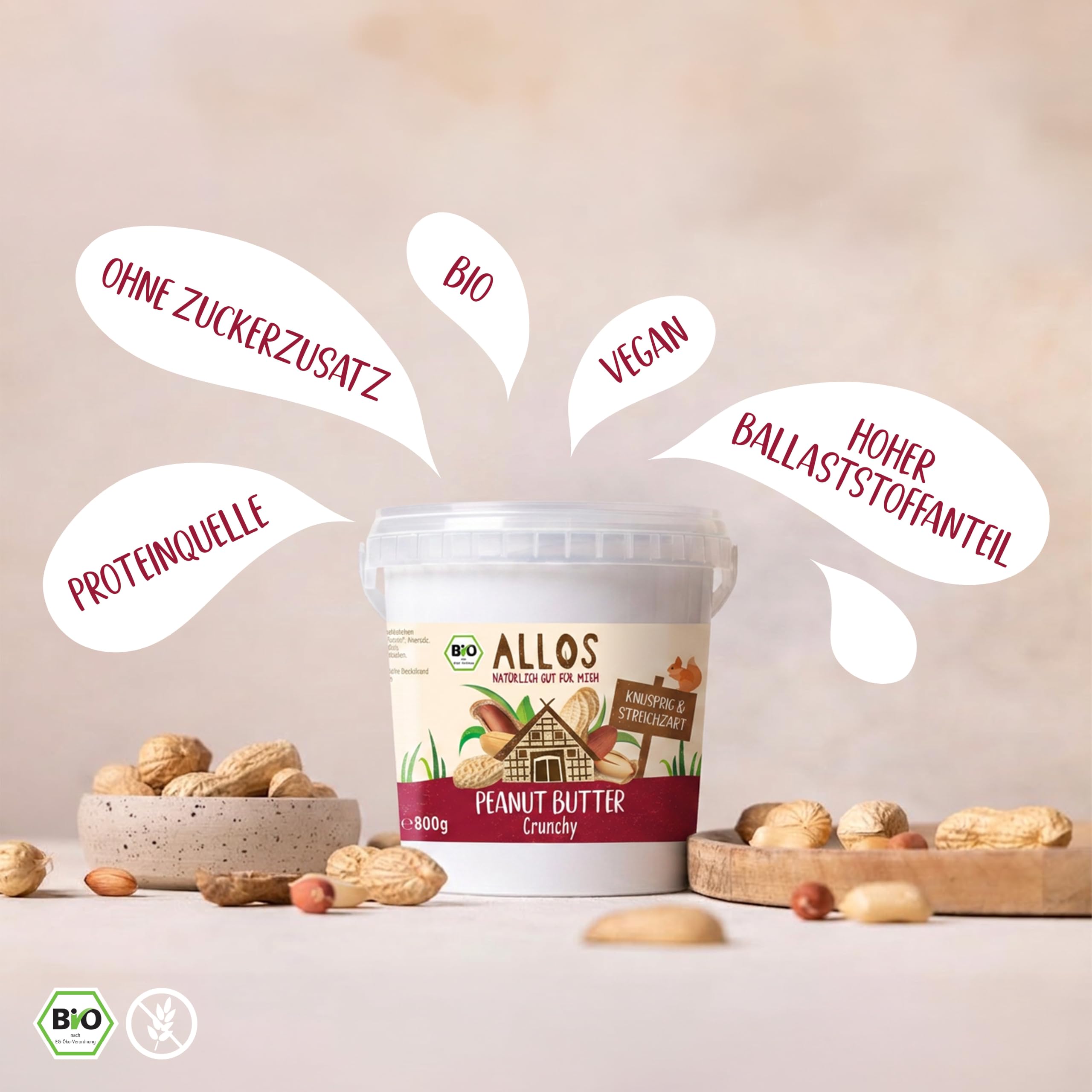 allos-bio-peanutbutter-crunchy-erdnussbutter-knusprig-800-g image 2
