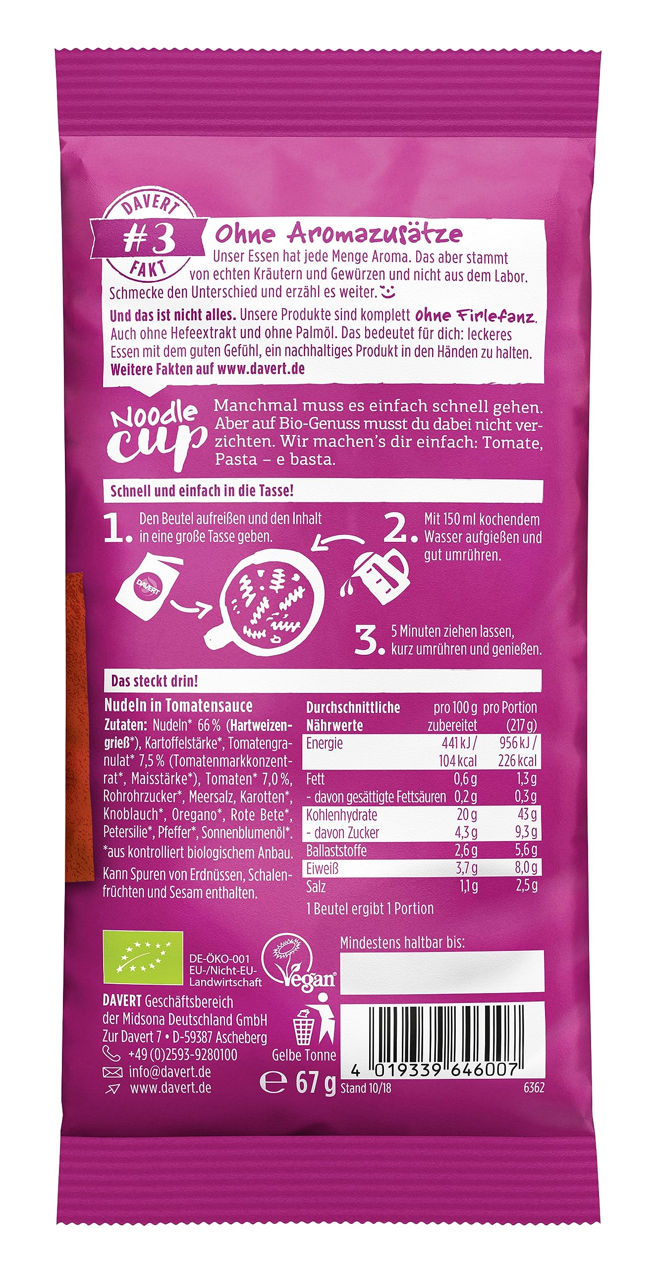 davert-bio-noodle-cup-tomatensauce-vegan-portionsbecher image 2