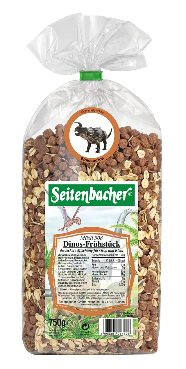 seitenbacher-m-sli-dinos-fr-hst-ck-weizenfrei-750g image 1