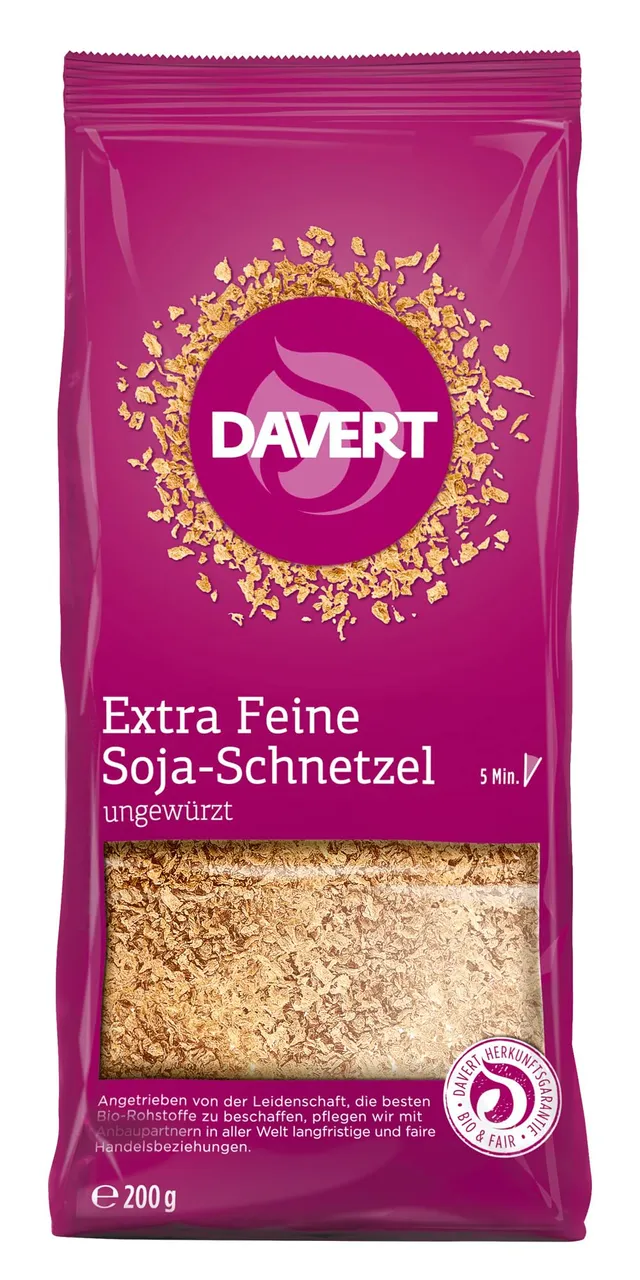 davert-extra-feine-soja-schnetzel-veggie-hack-alternative-200-g image 1
