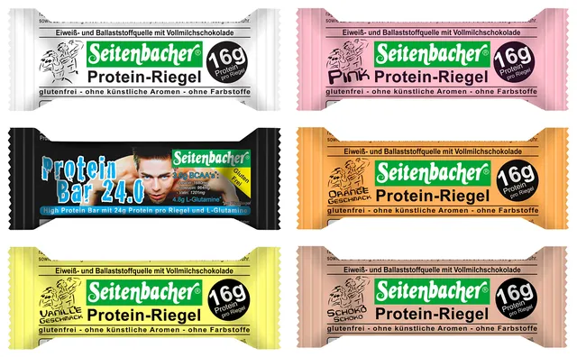 seitenbacher-probierbox-6-protein-riegel-5x60g-1x70g-glutenfrei image 1