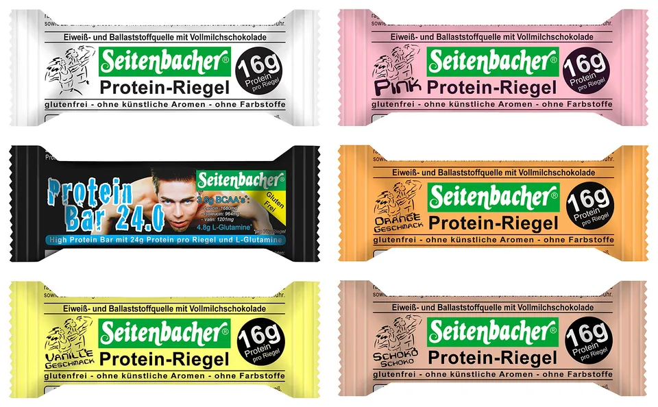 seitenbacher-probierbox-6-protein-riegel-5x60g-1x70g-glutenfrei image 1