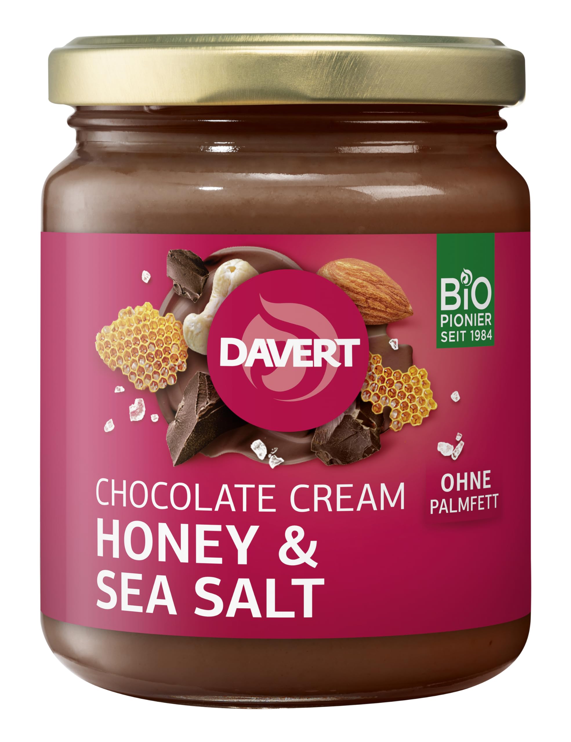 davert-bio-chocolate-cream-honey-sea-salt-nuss-schoko-aufstrich-250-g image 1