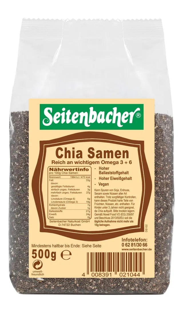 seitenbacher-chia-samen-nativ-2-x-500g image 1