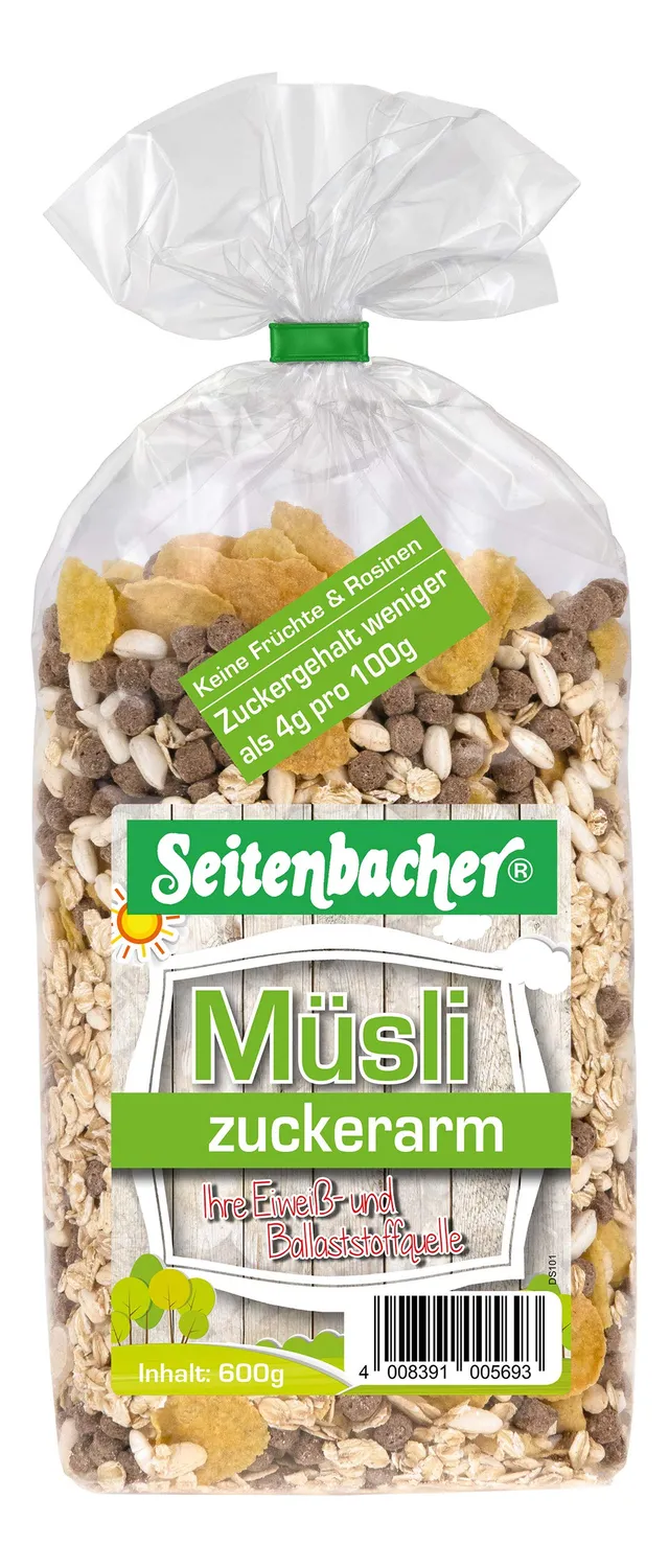 seitenbacher-m-sli-zuckerarm-vollkorn-weizenfrei-600g image 1