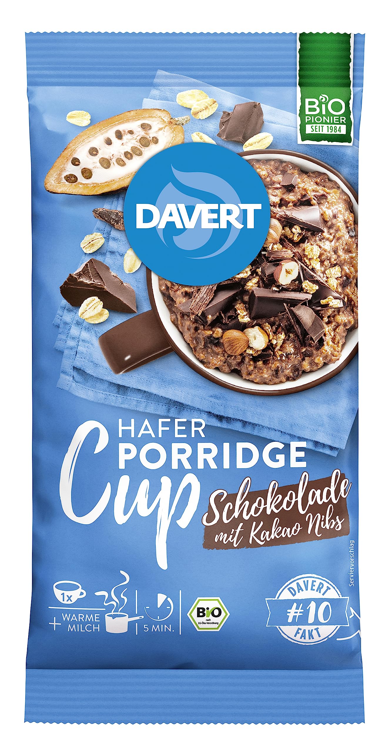 davert-bio-porridge-cup-schokolade-kakao-nibs-bioland-65g image 1