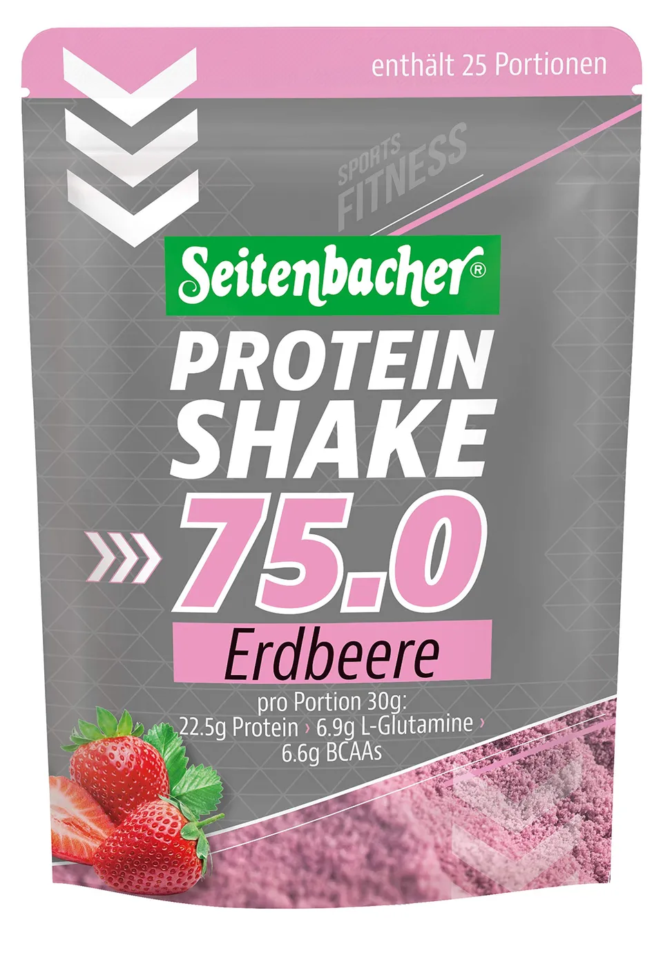 seitenbacher-casein-protein-shake-pulver-75-0-erdbeere-750g image 1