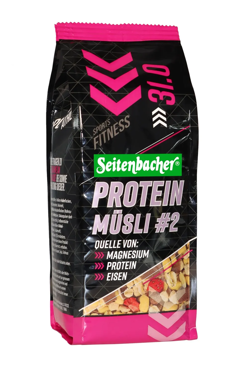 seitenbacher-high-protein-m-sli-ii-erdbeere-31-protein-454-g image 1