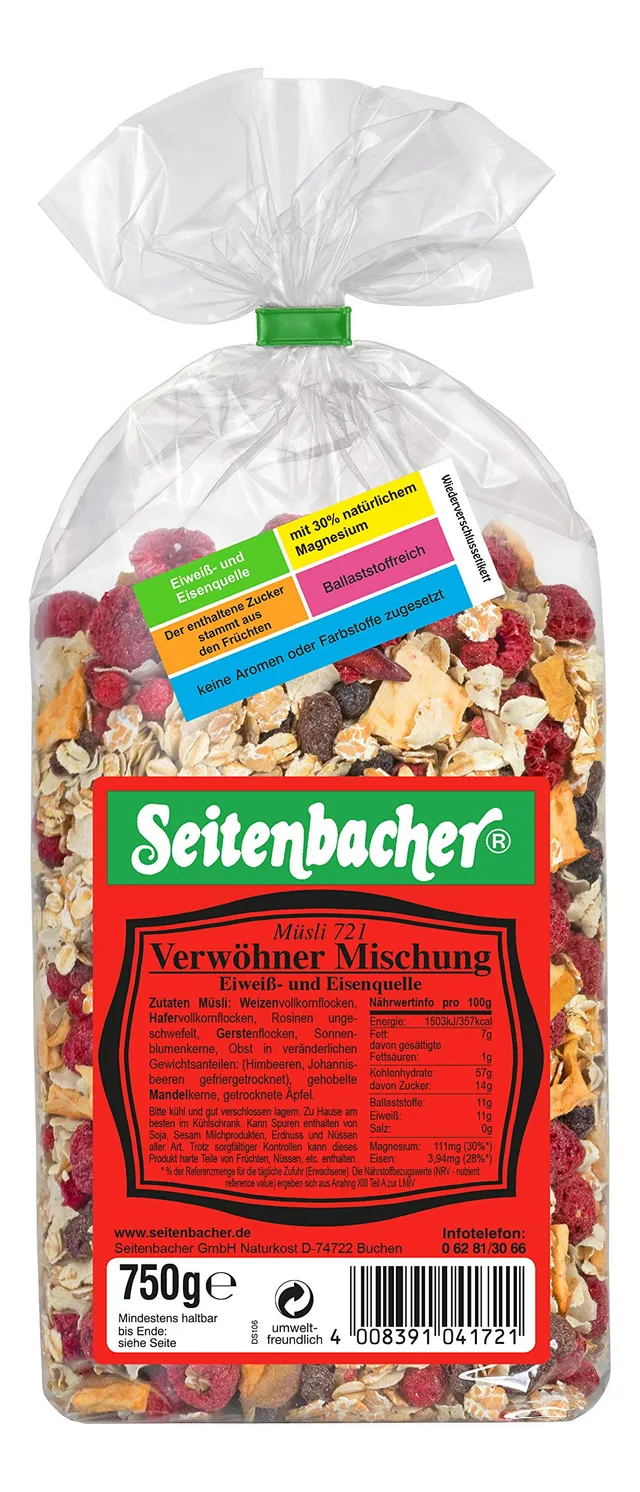 seitenbacher-m-sli-verw-hner-mischung-vollkorn-beeren-ohne-zuckerzusatz-750-g image 1