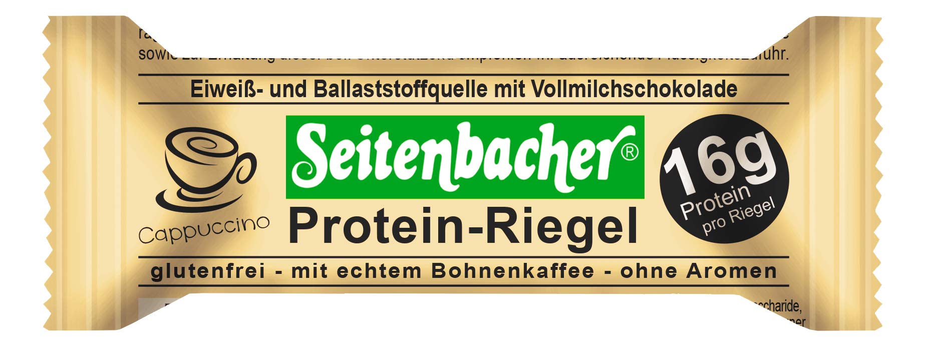 seitenbacher-protein-riegel-cappuccino-60g-16g-protein-glutenfrei-glycerinfrei image 1
