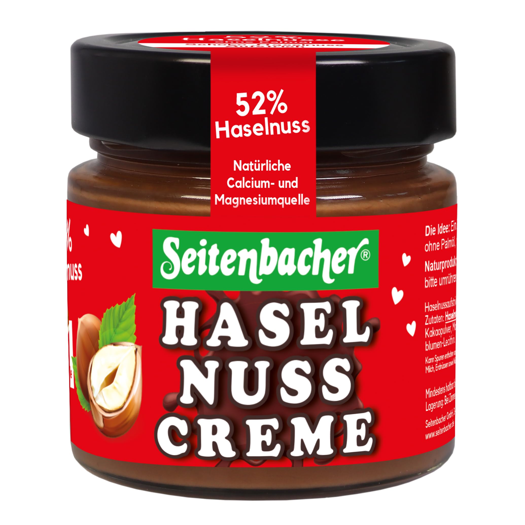 seitenbacher-schoko-haselnuss-aufstrich-creme-52-haseln-sse-vegan-3x200g image 1