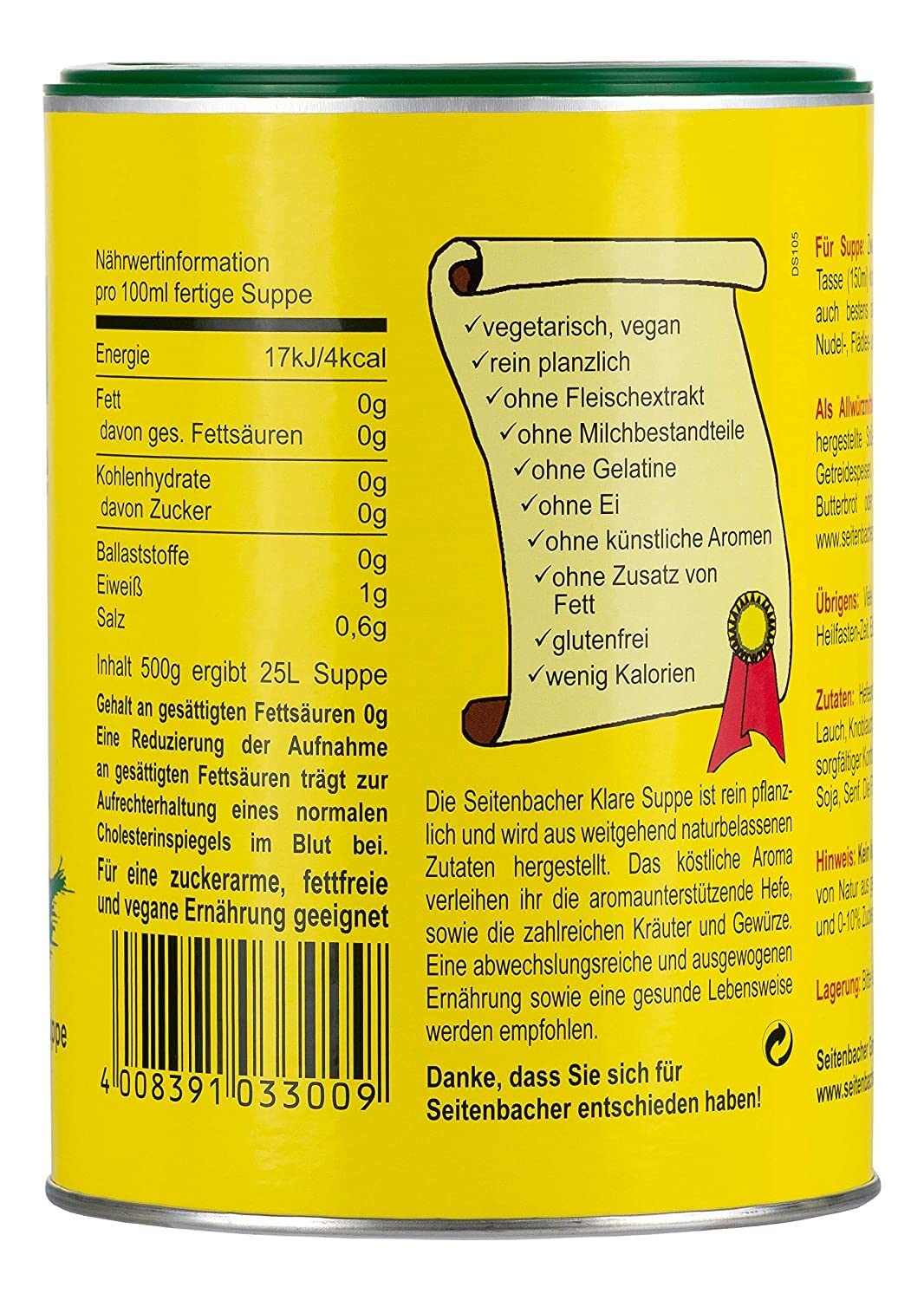 seitenbacher-klare-suppe-gem-sebr-he-allrounder-ohne-fett-1x500-g image 2